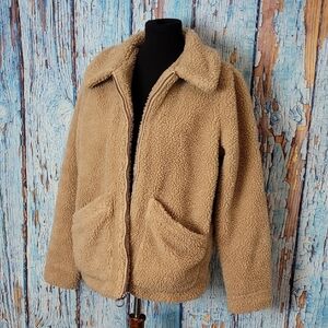 Hollister Beige Teddy Sherpa Jacket